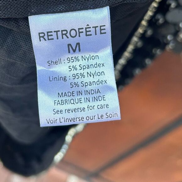 Retrofete Loreen Disc Sequin Rhinestone Long Sleeve Minj Dress size Medium NWT - Picture 11 of 12